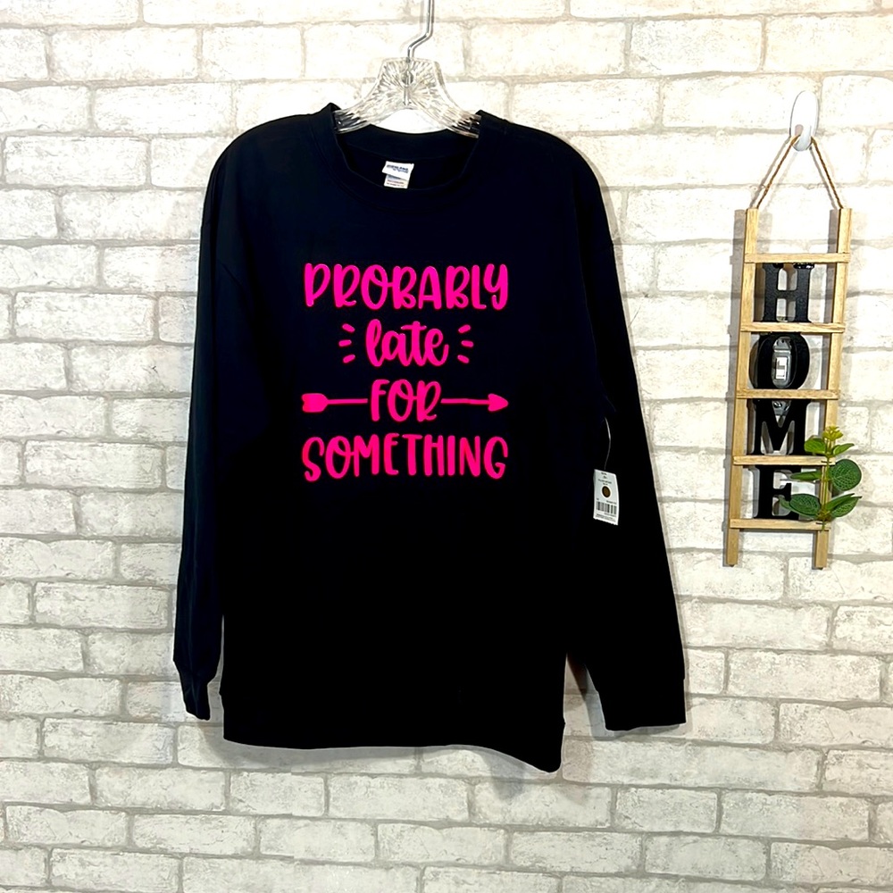 Highland black graphic pullover sweatshirt size medium